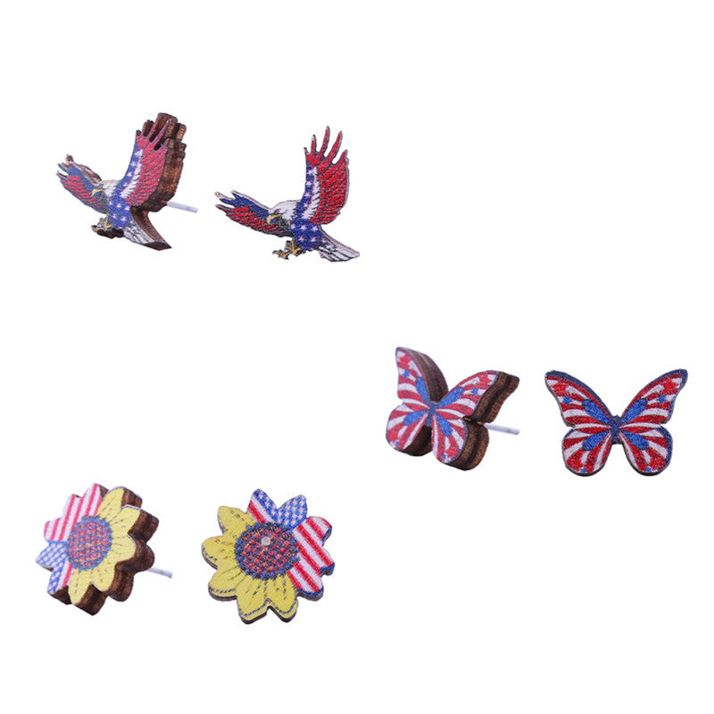 Estudios de oído de madera del Día de la Independencia Americana al por mayor