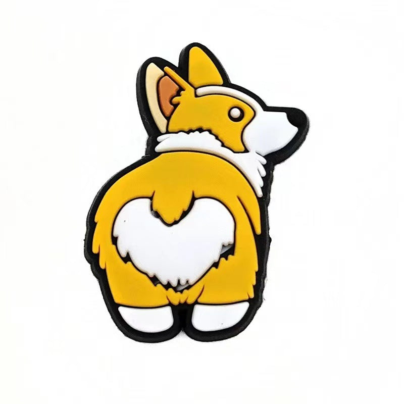 Wholesale 100PCS Cartoon Yellow DIY Silicone Shoe Buckle