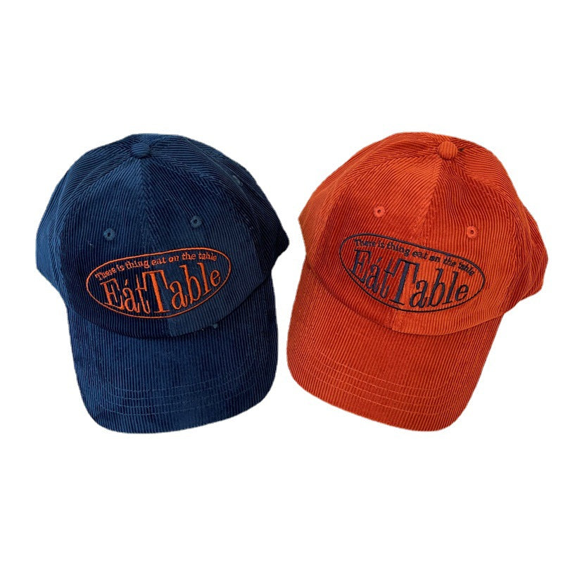 Wholesale Corduroy Embroidered Letters Caps