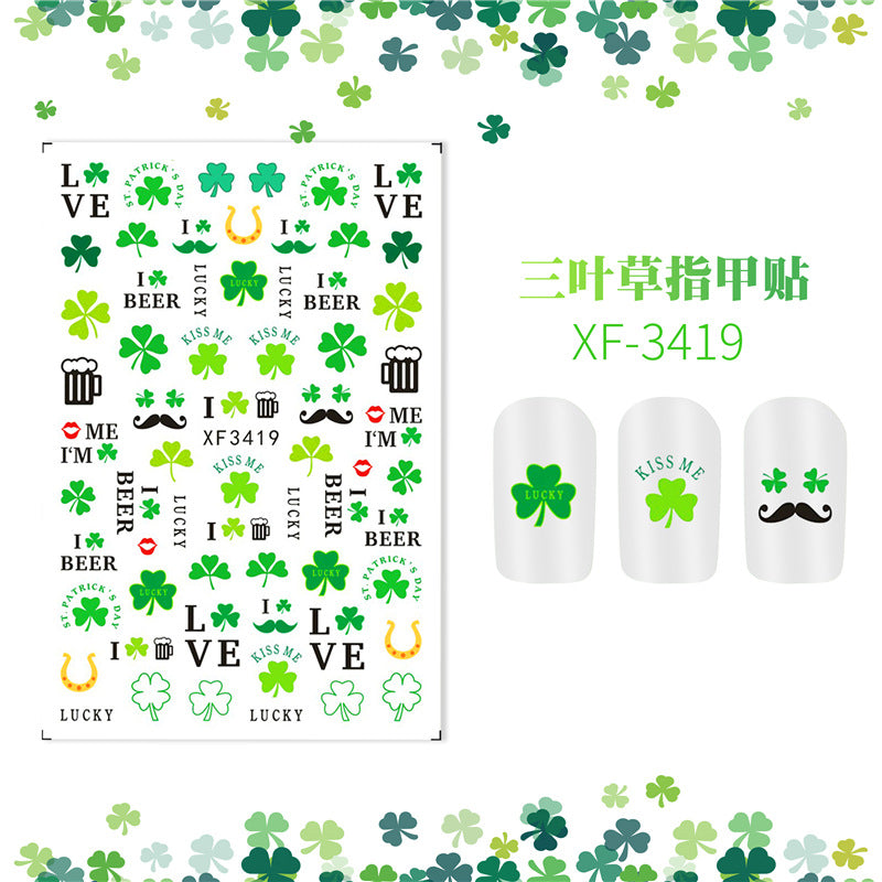 Wholesale Clover Nail Art Sticker Set