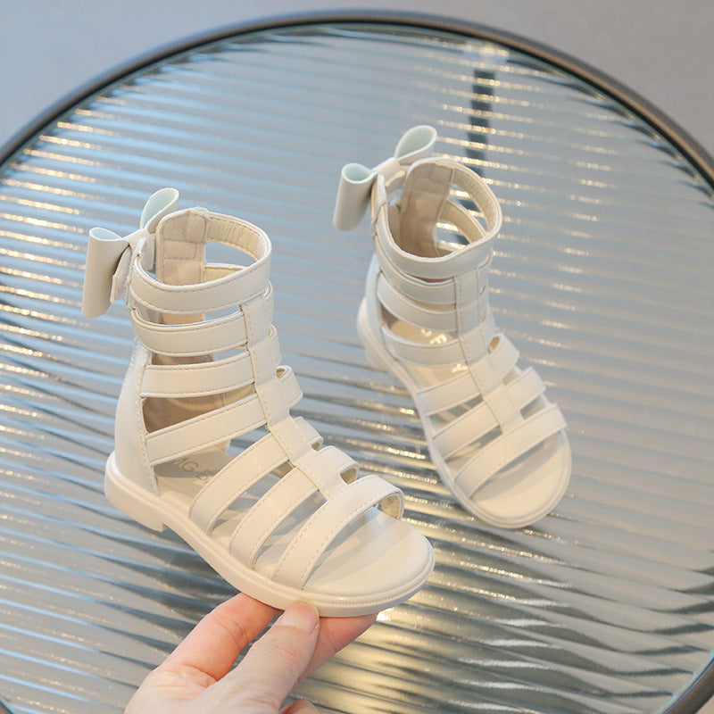 Wholesale Girls Roman Shoes Faux Leather Baby Supplies