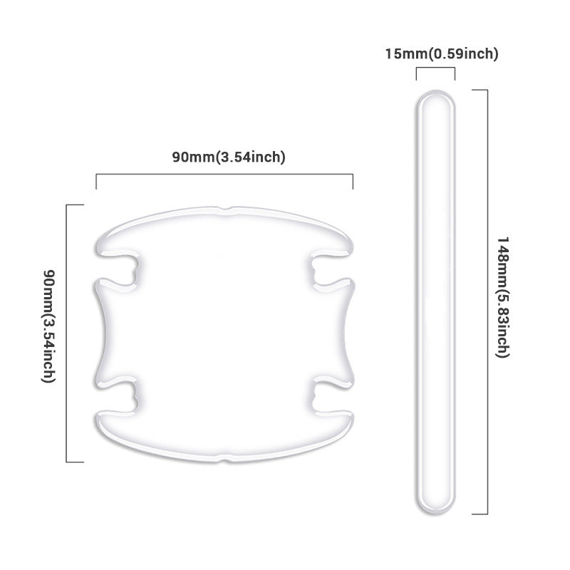 Manija transparente invisible al por mayor de la tira del parachoques de la puerta de coche