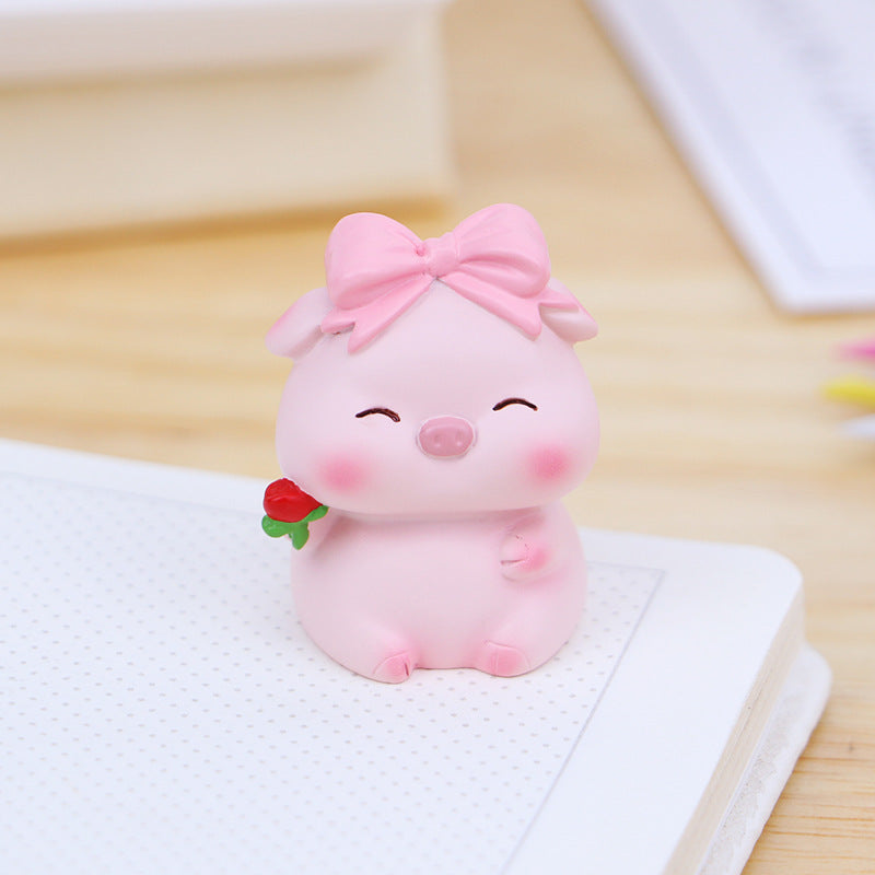 Wholesale of Mini Pig Center Console Car Interior Resin Small Ornaments