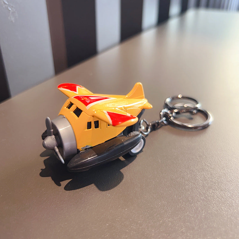 Wholesale Zinc Alloy Pull Back Small Airplane Toy Key Chain