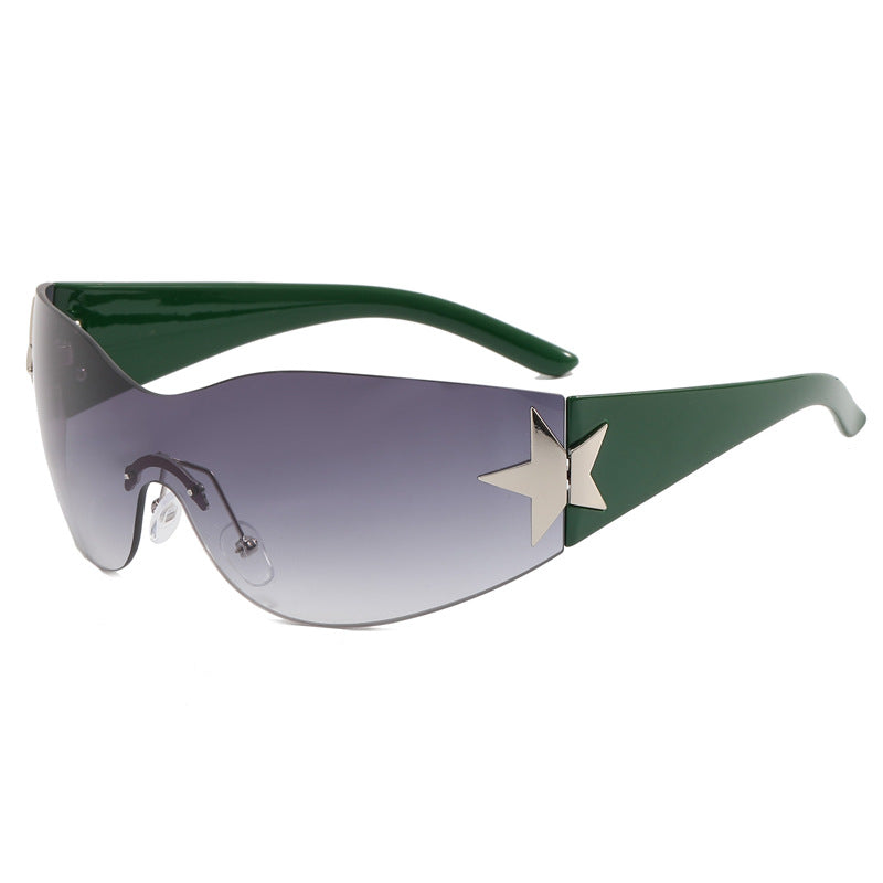 Wholesale PC All-in-one Frameless Five-pointed Star Sunglasses