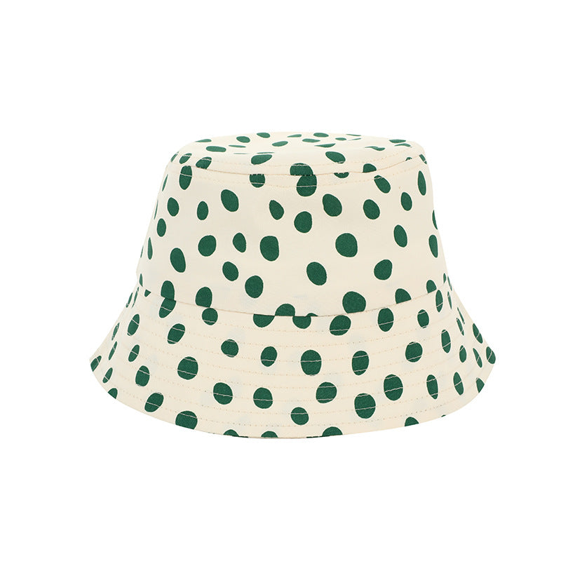 Venta al por mayor Sombrero de pescador de algodón con lunares para niños