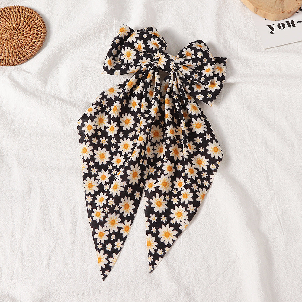 Wholesale Small Floral Ribbon Fabric Hair Clips