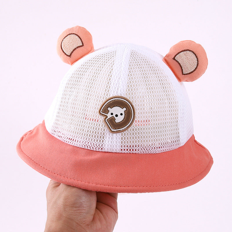 Wholesale Bear Ears Kids Cotton Bucket Hat