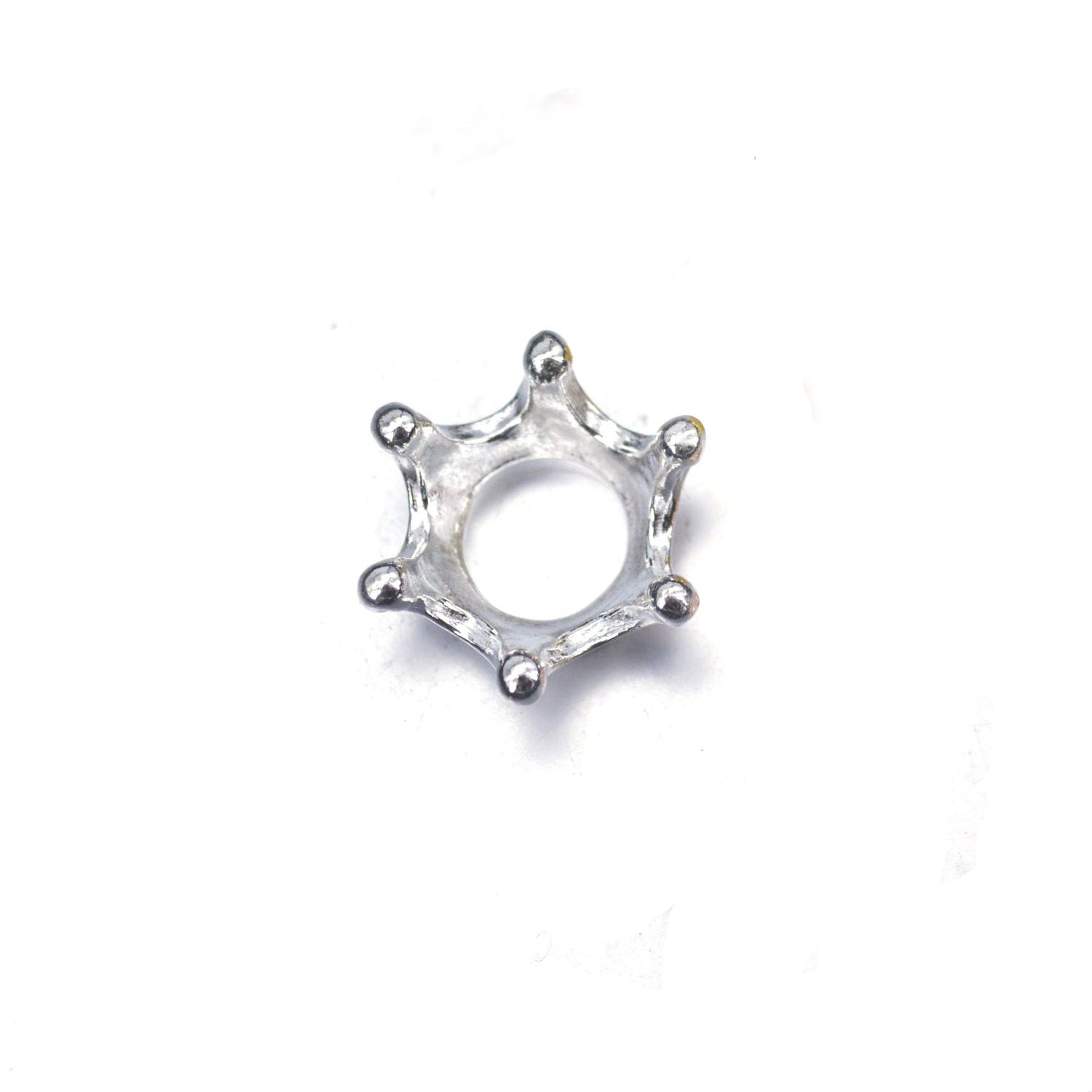 Wholesale 100PCS 6*10*10MM Crown Alloy Beads