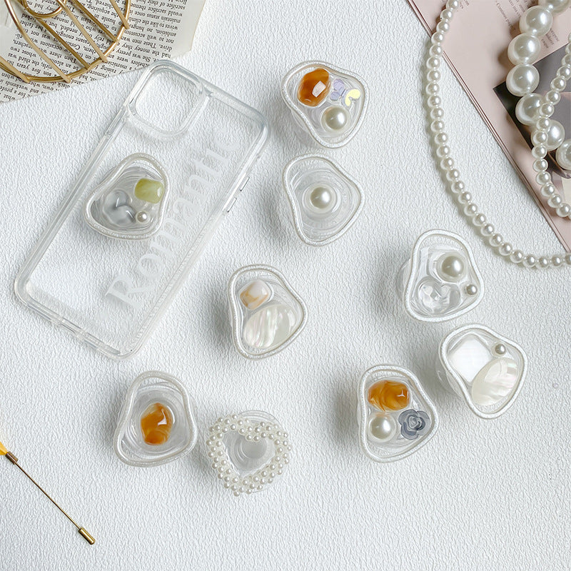 Titular de teléfono móvil de epoxi de mármol perla al por mayor