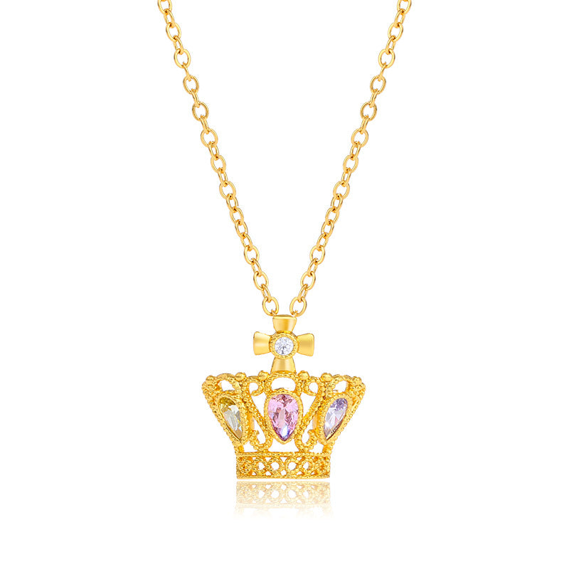 Wholesale Gold Plated Crown Alloy Necklace