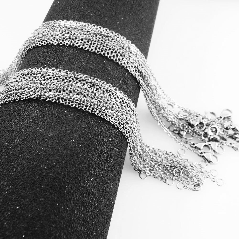 Wholesale 10PCS O-shaped Cross Stainless Steel Necklace