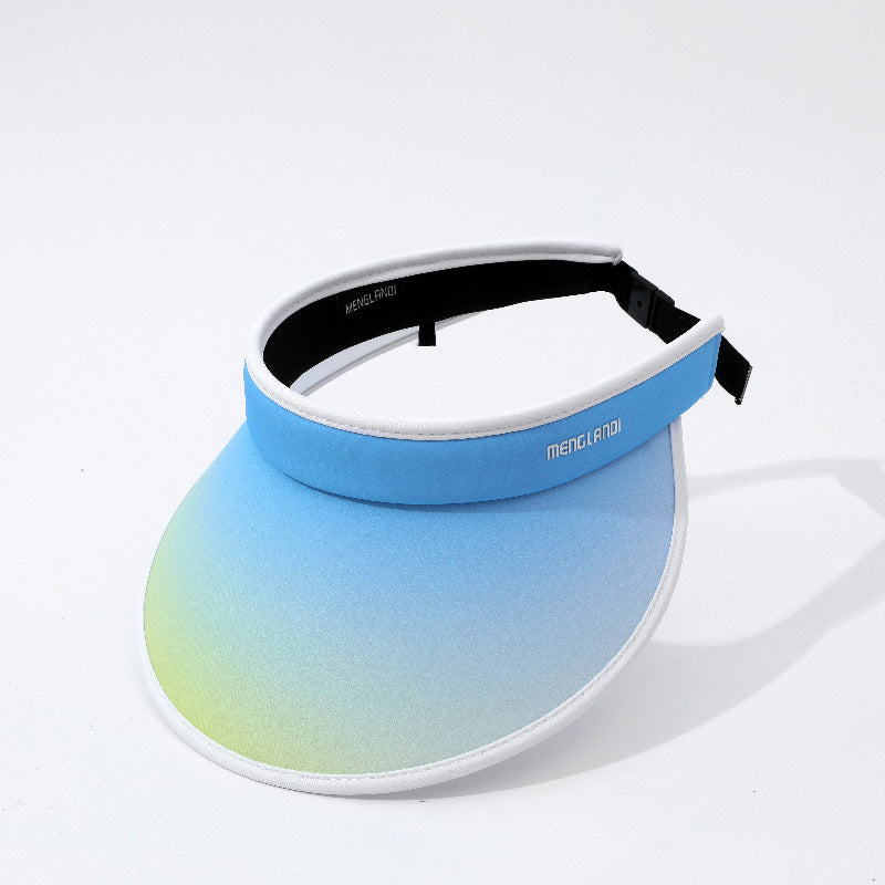 Visor de cinta de gradiente de algodón para niños al por mayor Sombrero vacío