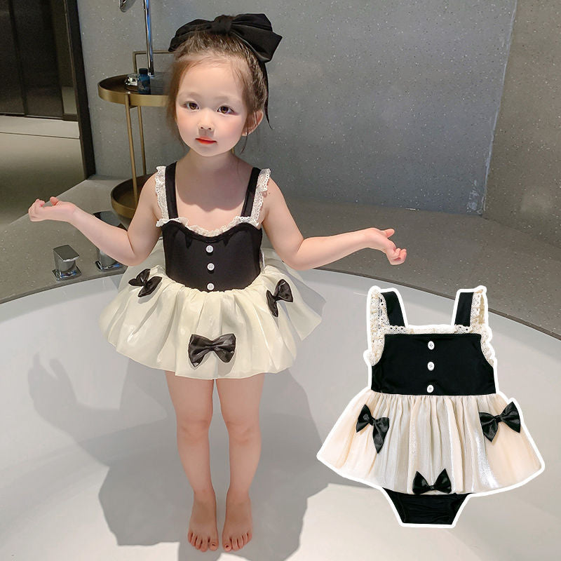 Wholesale One Piece Princess Dress Baby Nylon Swimwear