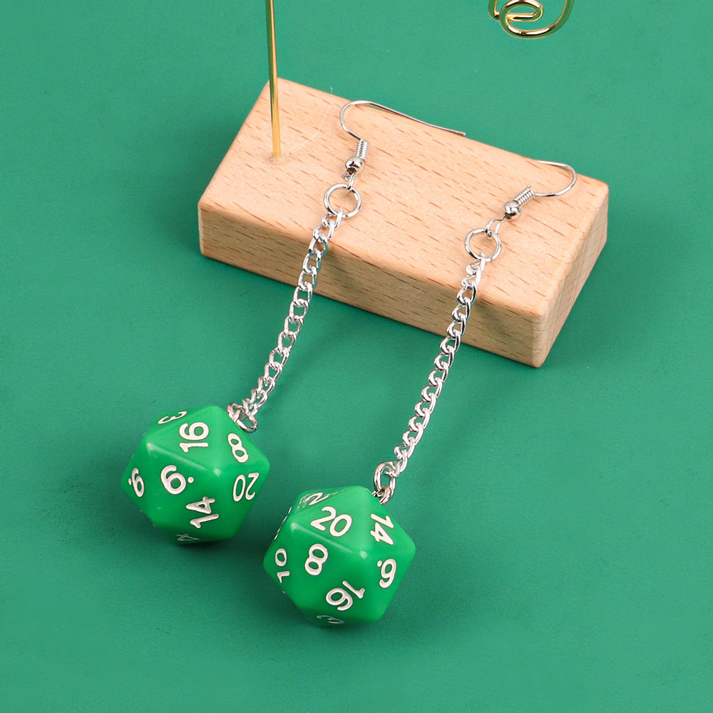 Wholesale Polygon Dice Acrylic Earrings