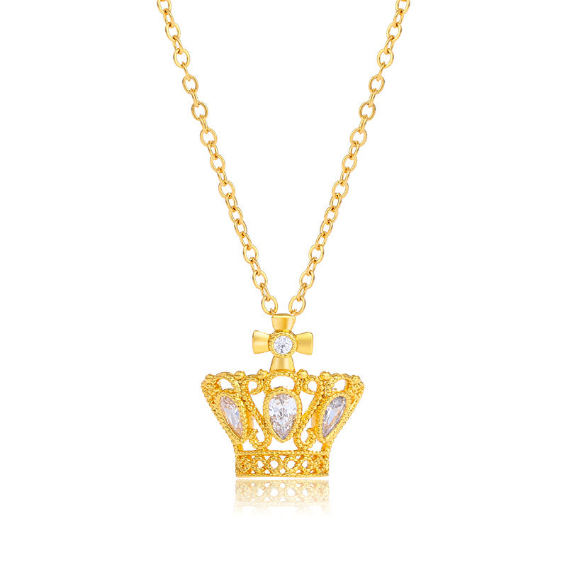 Wholesale Gold Plated Crown Alloy Necklace