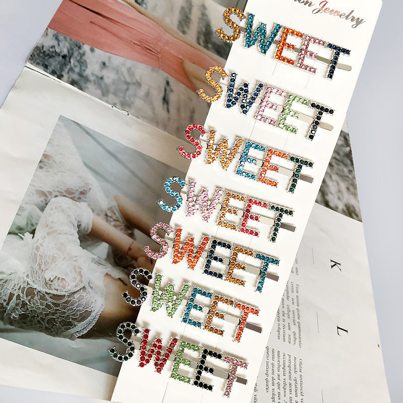 Wholesale Alphabet Gold Barrette Set