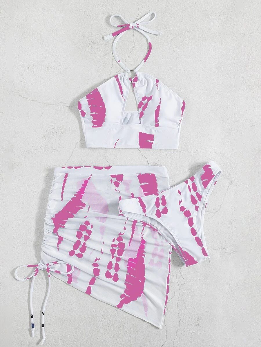 Wholesale Cow Patterned Bikini Polyester Swimwear