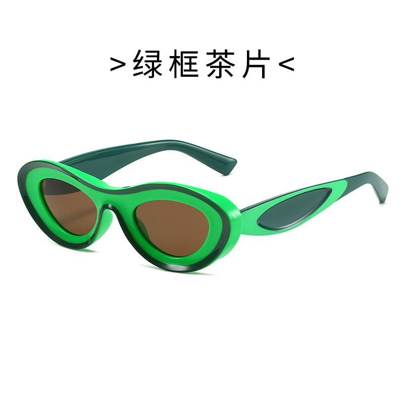 Wholesale PC Contrasting Color Small Frame Sunglasses