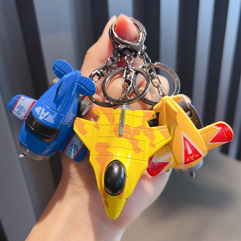 Wholesale Zinc Alloy Pull Back Small Airplane Toy Key Chain