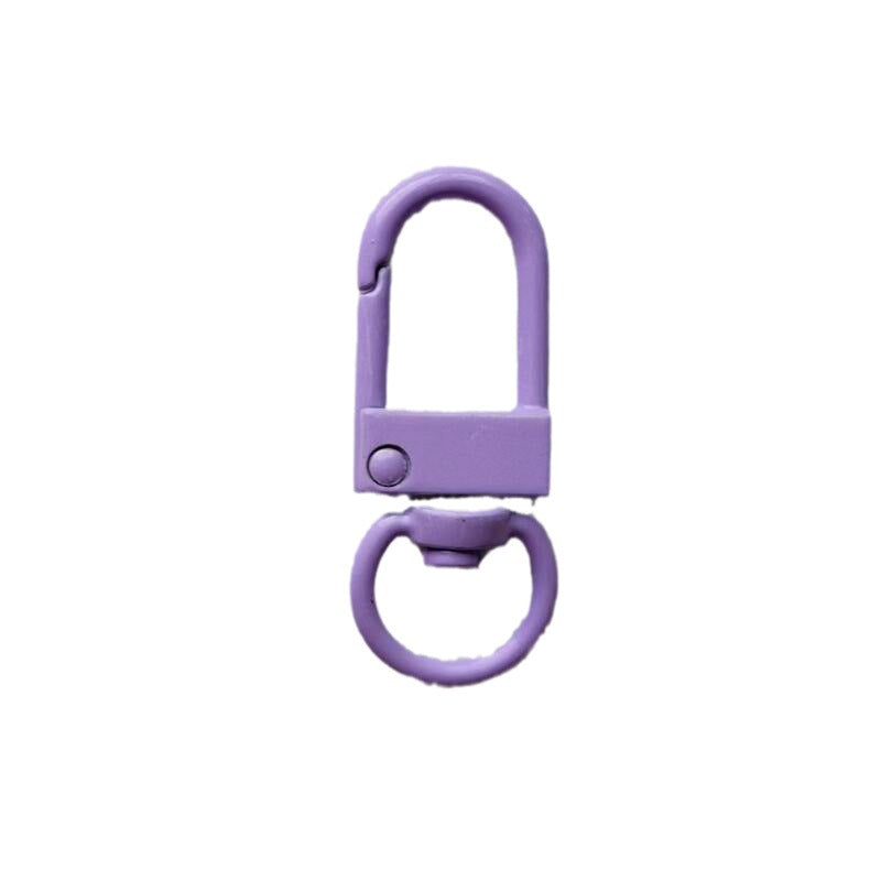 Wholesale 10pcs Painted Color Door Buckle Rotating Spring Zinc Alloy Hanging Buckle Keychain DIY Accessories