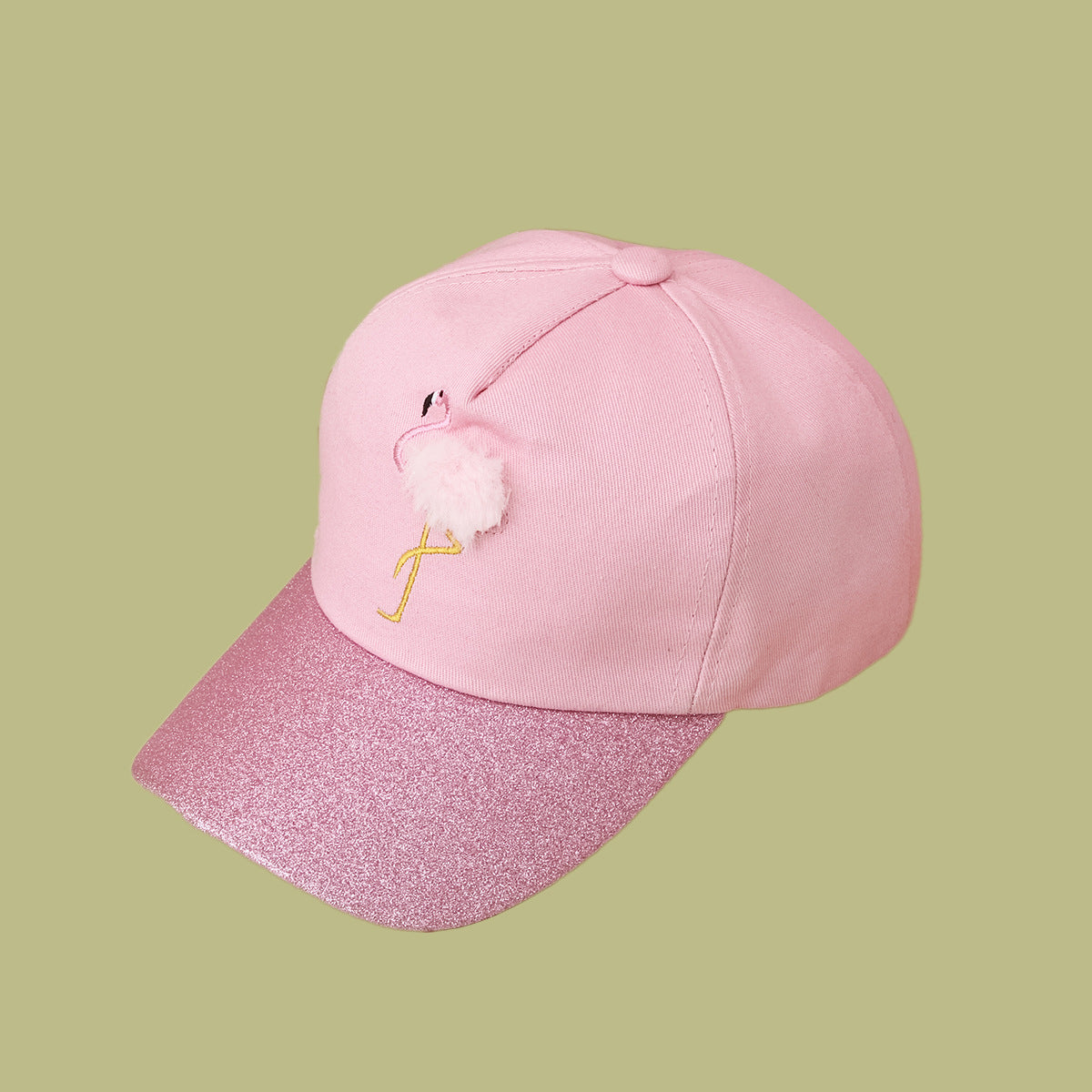 Wholesale Kids Cotton Embroidered Crane Baseball Cap