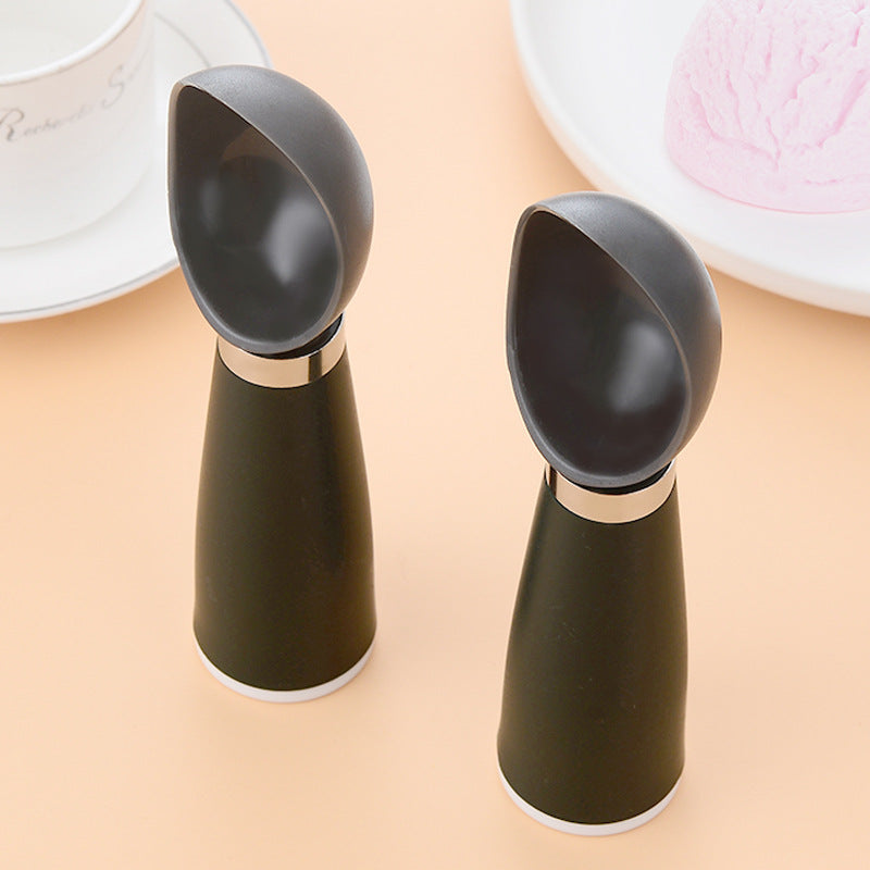 Cuchara para helado con mango verde oscuro al por mayor de PP