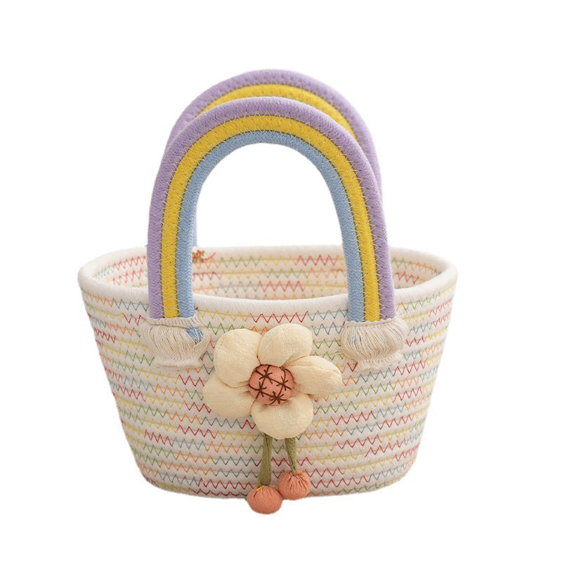 Wholesale Cotton Rope Woven Flower Bag