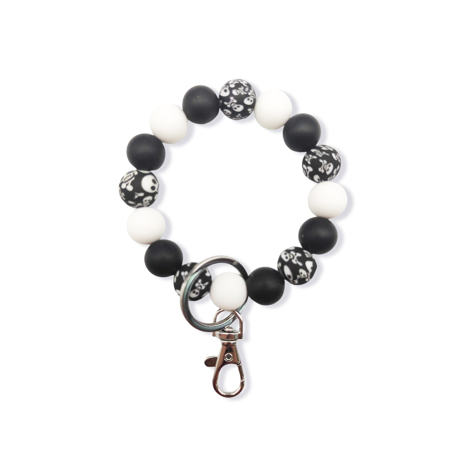 Wholesale Halloween Silicone Beaded Wrist Keychain