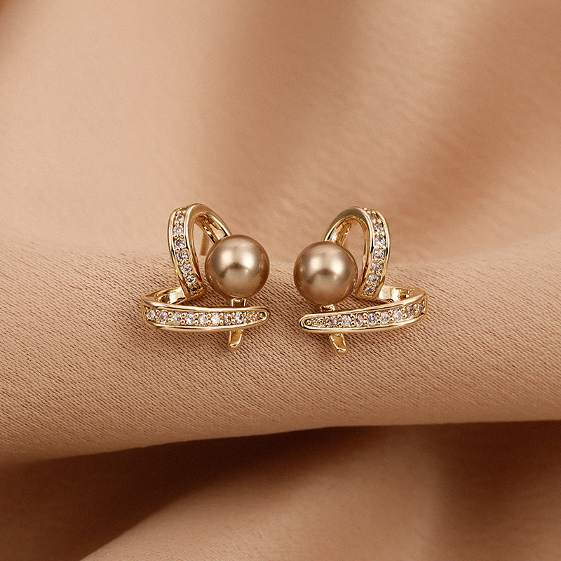 Wholesale Heart Shape Pearl Alloy Earrings