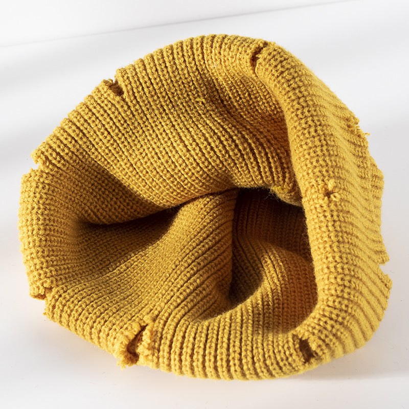 Venta al por mayor Sombrero de lana de algodón desgastado de punto