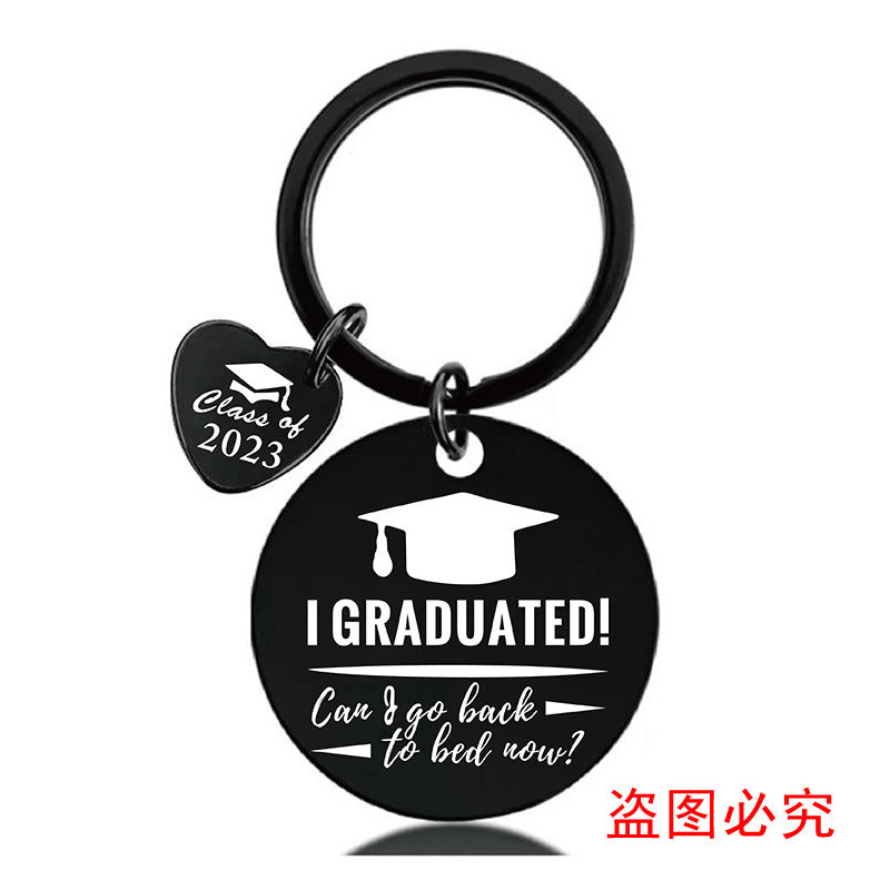 Wholesale Father's Day Graduation Season Gift Lettering Metal Keychain
