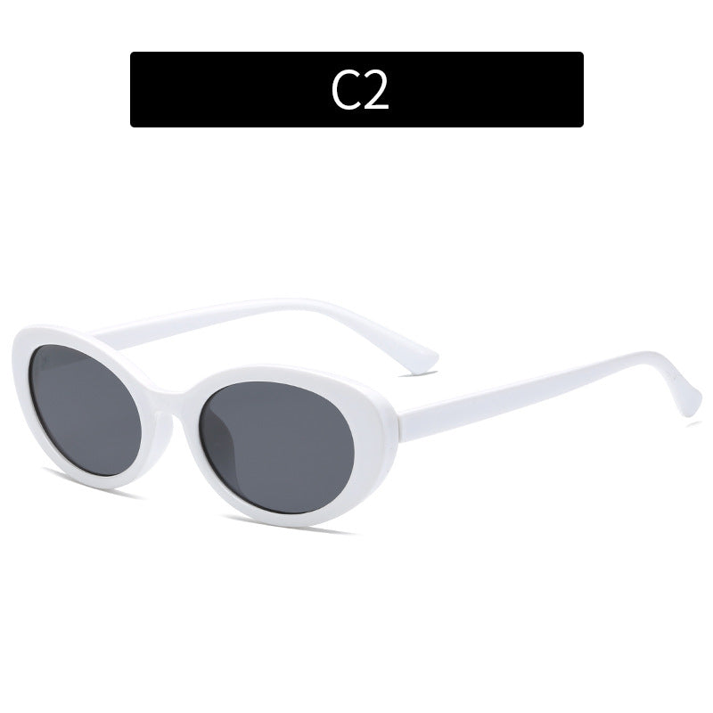 Gafas de sol para hombre y mujer con ojo de gato pequeño ovalado PC al por mayor