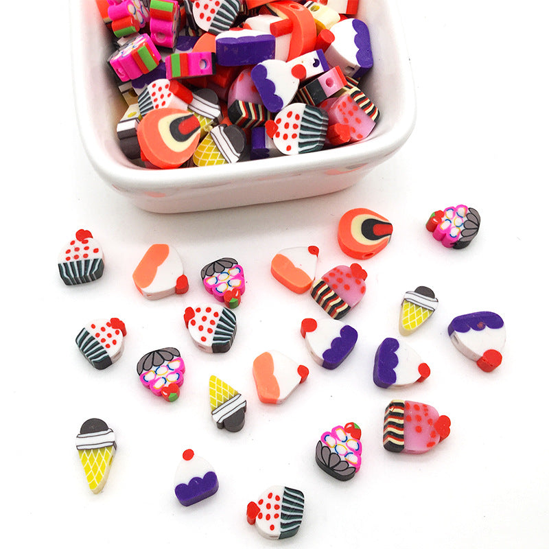 Wholesale 100PCS/Pack Fruit Soft Pottery Beads 9mm Bracelet Accessories