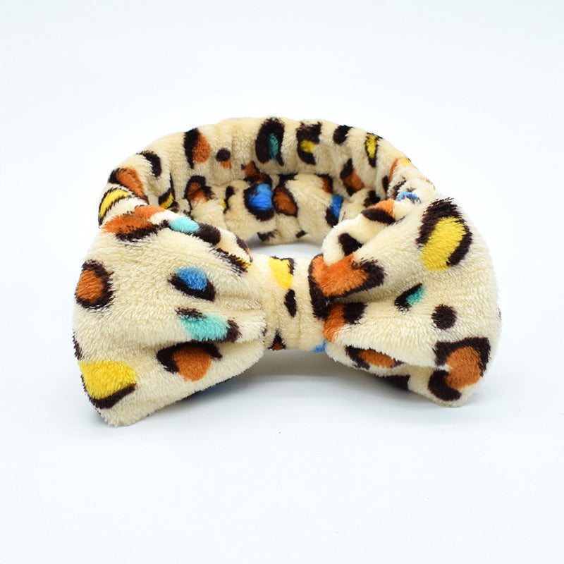 Wholesale Plush Leopard Fabric Headband