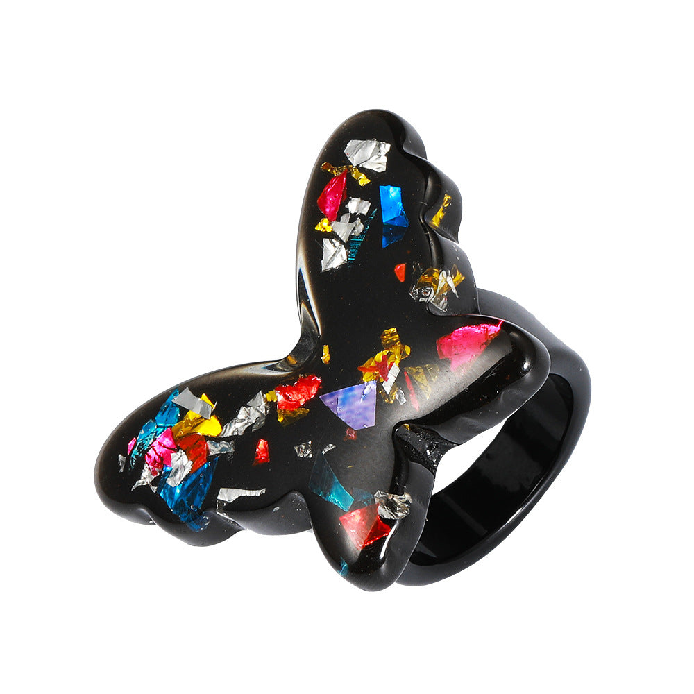 Wholesale Vintage Butterfly Acrylic Rings