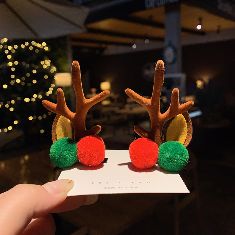 Wholesale Christmas Children's Fabric Hairpin 5-piece Set