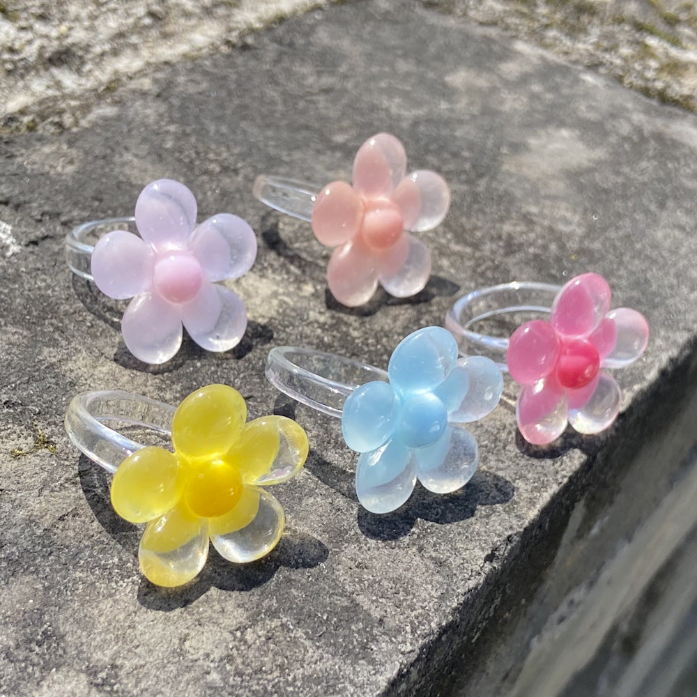 Wholesale Acrylic Flower Ring