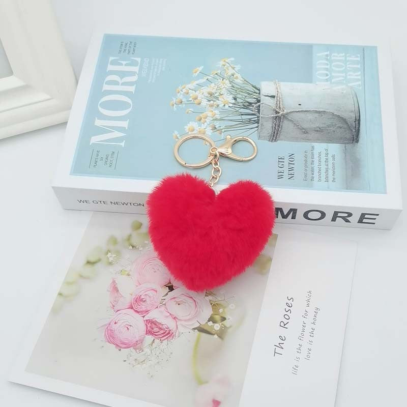 Wholesale Imitation Lazy Rabbit Fur Love Fur Ball Key Chain