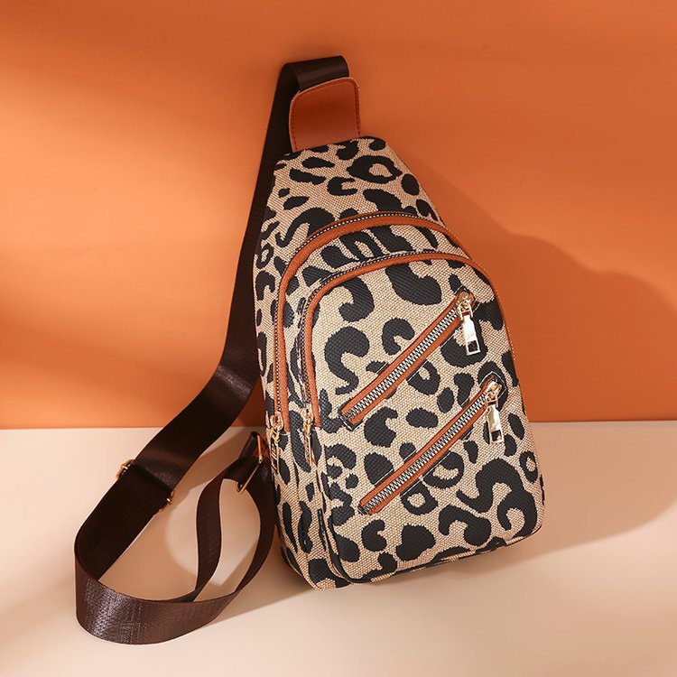 Wholesale Oxford Cloth Leopard Breast Bag