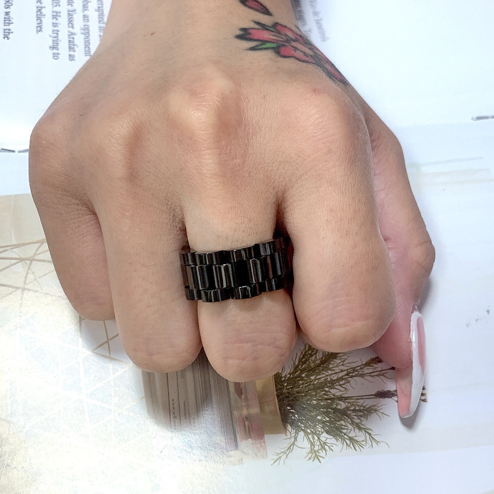 Wholesale Zhendianzhibao Titanium Steel Chain Ring