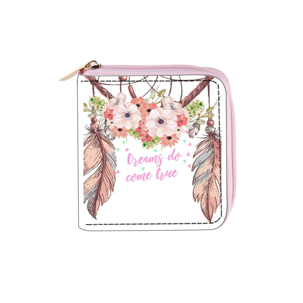 Billetera Con Cremallera De Pluma Corta PU al por mayor