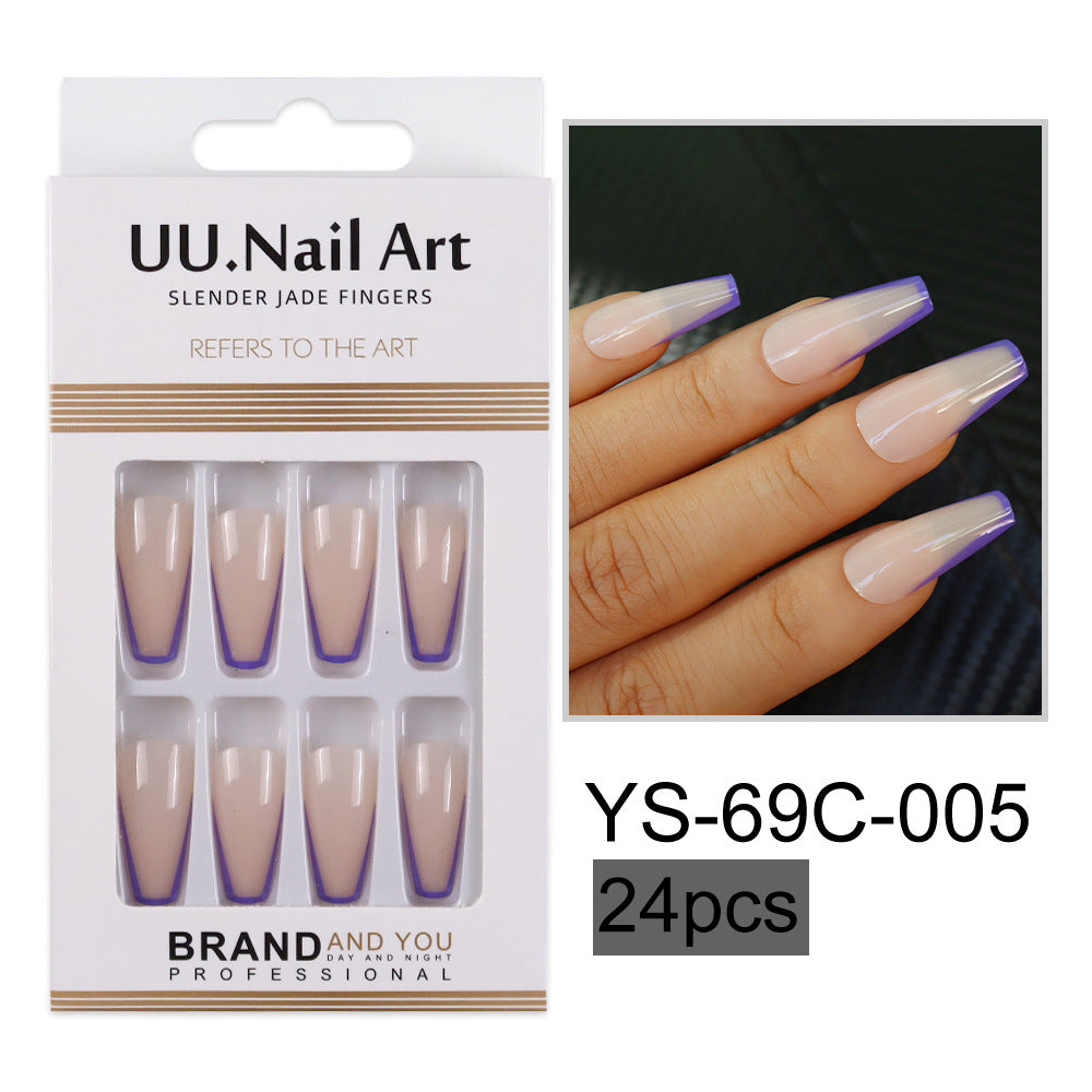 Parches de mejora de uñas extendidas de color sólido sólido de plástico al por mayor