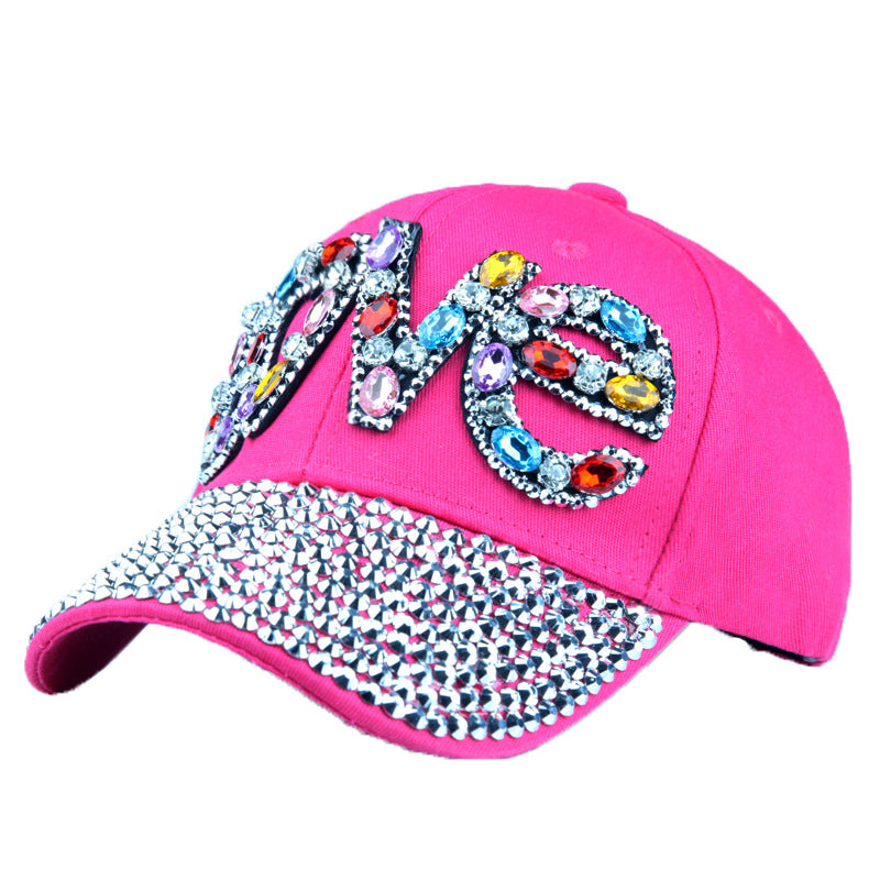 Wholesale Acrylic Diamond Letter LOVE Baseball Cap
