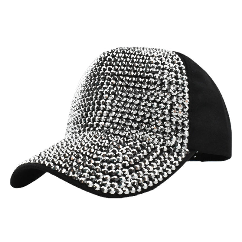 Venta al por mayor Gorra de béisbol de poliéster con diamantes