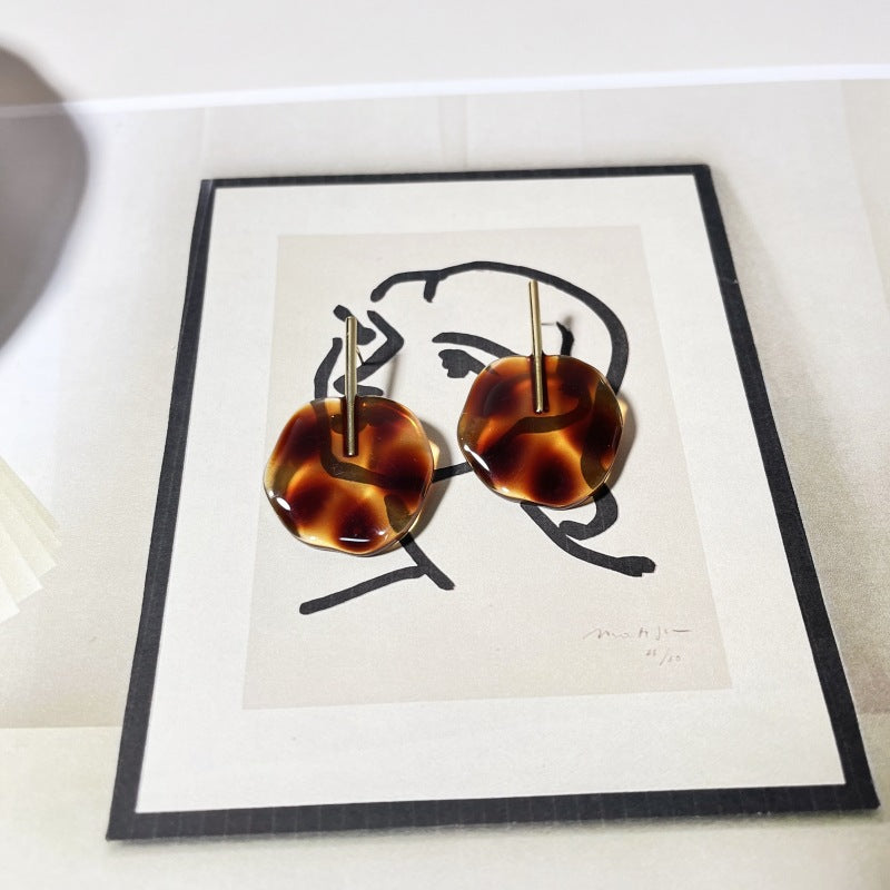 Wholesale Vintage Polka Dot Glazed Acrylic Ear Studs