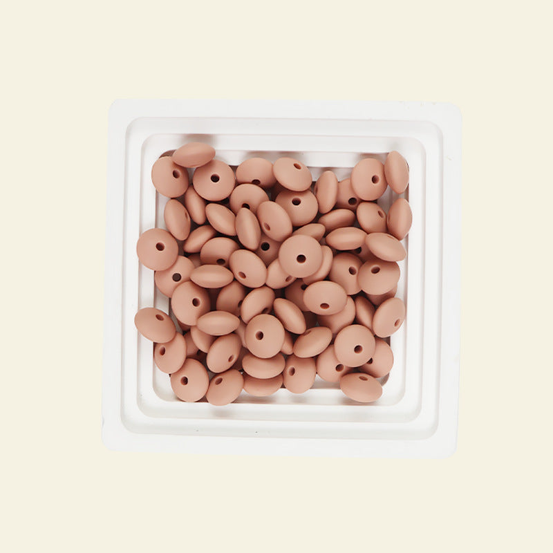 Wholesale Silicone Abacus Beads 12mm Silicone Flat Beads DIY Craft