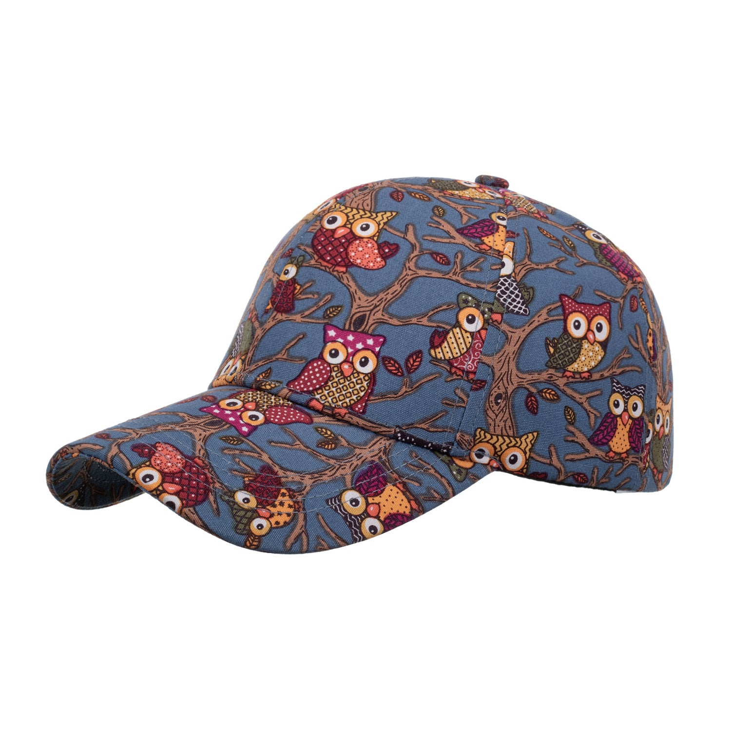 Wholesale Cotton Printed Owl Caps