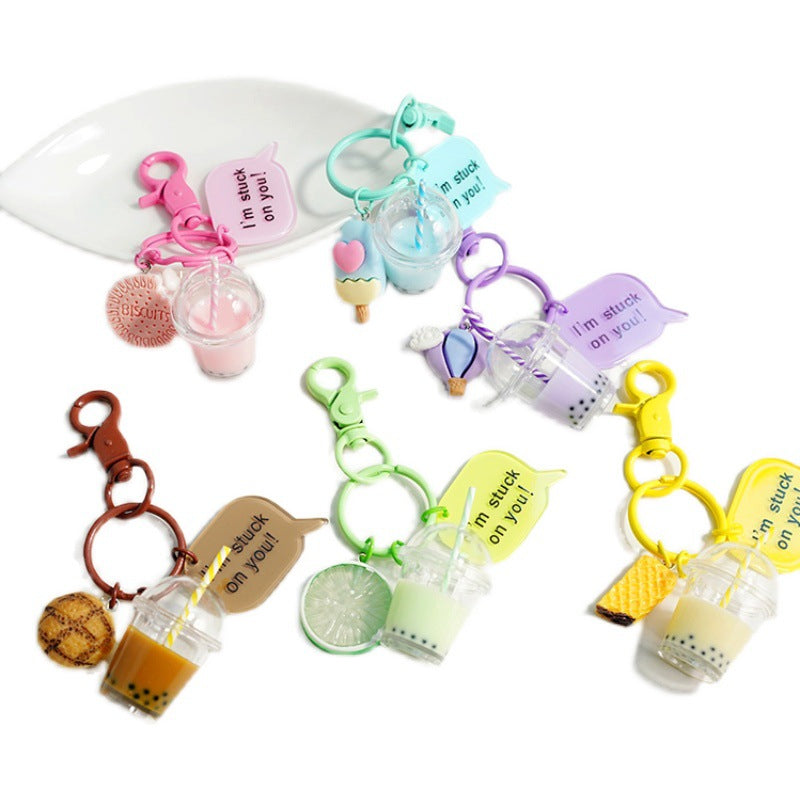 Wholesale Resin Milk Tea Keychain