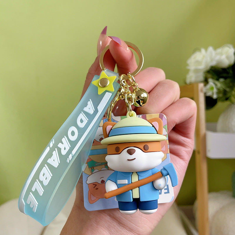 Llavero lindo del zorro de la granja del PVC al por mayor